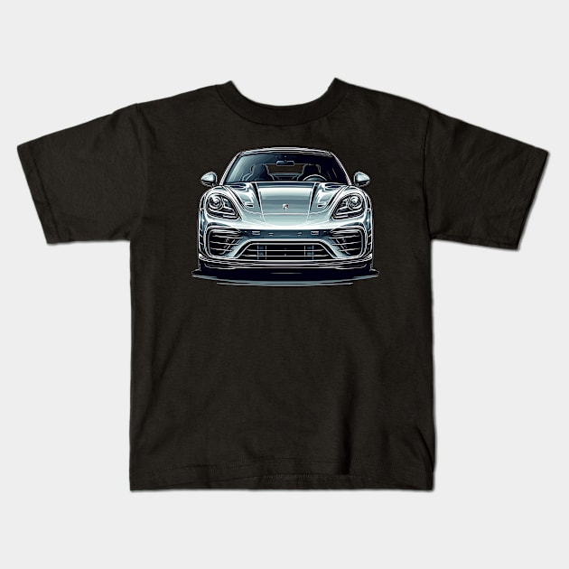 Porsche Panamera Kids T-Shirt by Vehicles-Art